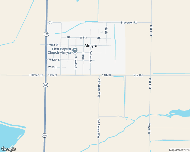 map of restaurants, bars, coffee shops, grocery stores, and more near 411 Columbia in Almyra
