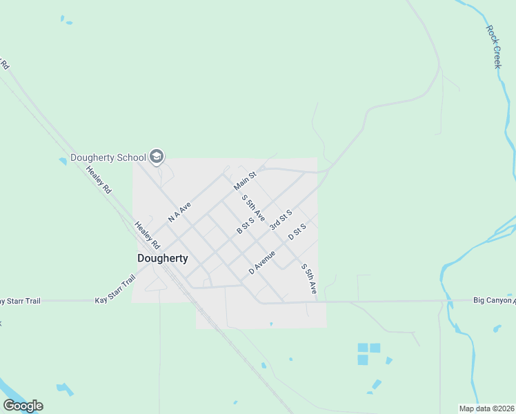 map of restaurants, bars, coffee shops, grocery stores, and more near 102 6th Street in Dougherty