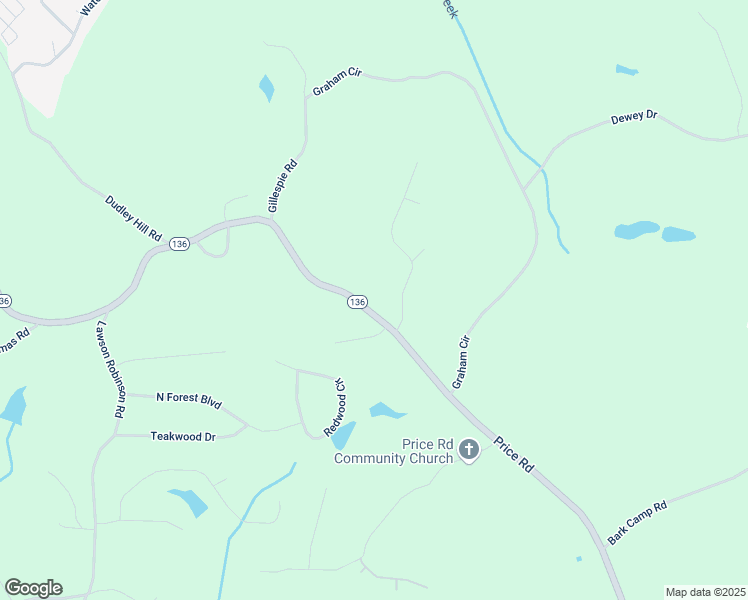 map of restaurants, bars, coffee shops, grocery stores, and more near 4916 Price Road in Gainesville