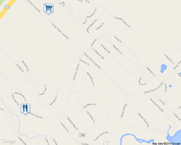 map of restaurants, bars, coffee shops, grocery stores, and more near 111 Wild Berry Lane in Hampstead