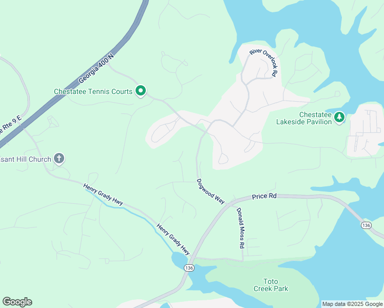 map of restaurants, bars, coffee shops, grocery stores, and more near 283 Dogwood Way in Dawsonville