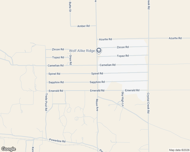 map of restaurants, bars, coffee shops, grocery stores, and more near 32479 Spinel Road in Lucerne Valley