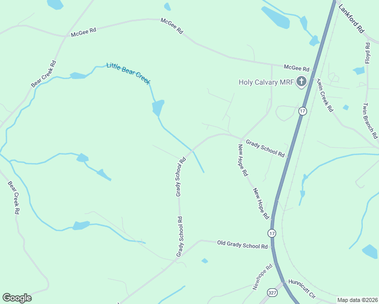 map of restaurants, bars, coffee shops, grocery stores, and more near 588 Grady School Road in Canon