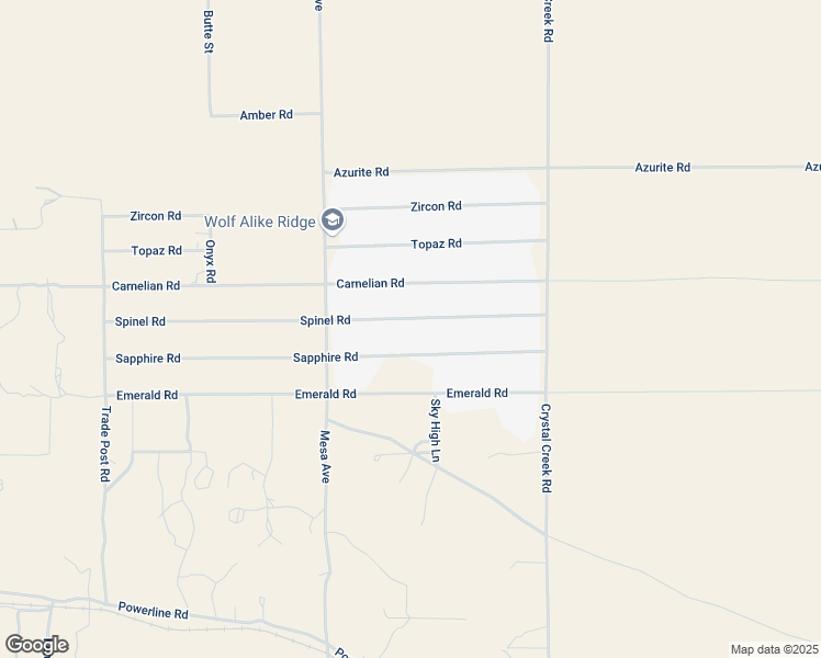 map of restaurants, bars, coffee shops, grocery stores, and more near 32643 Spinel Road in Lucerne Valley