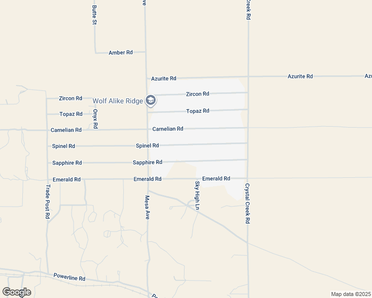 map of restaurants, bars, coffee shops, grocery stores, and more near 32643 Spinel Road in Lucerne Valley