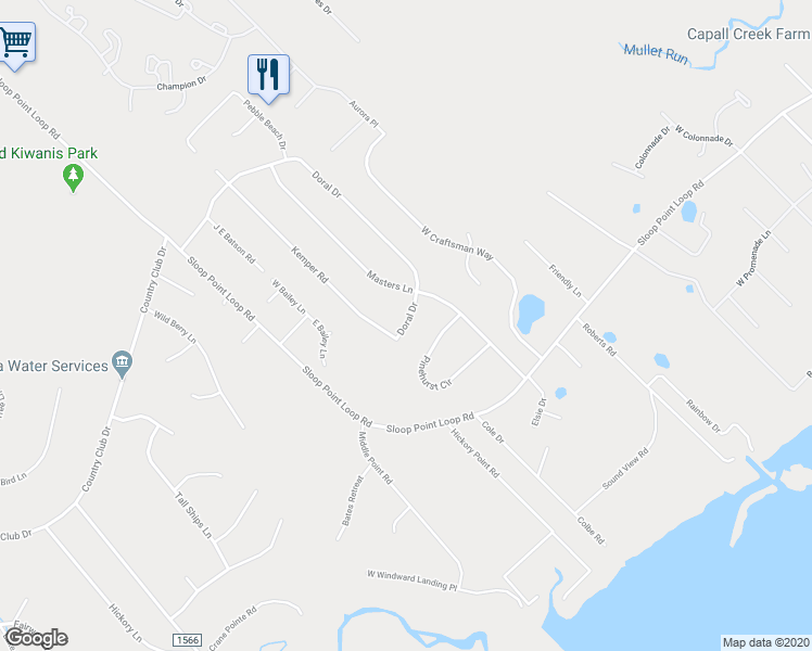 map of restaurants, bars, coffee shops, grocery stores, and more near 314 Doral Drive in Hampstead