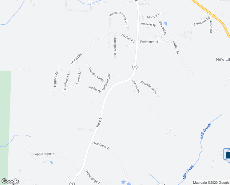 map of restaurants, bars, coffee shops, grocery stores, and more near 1383 Georgia 9 in Dawsonville