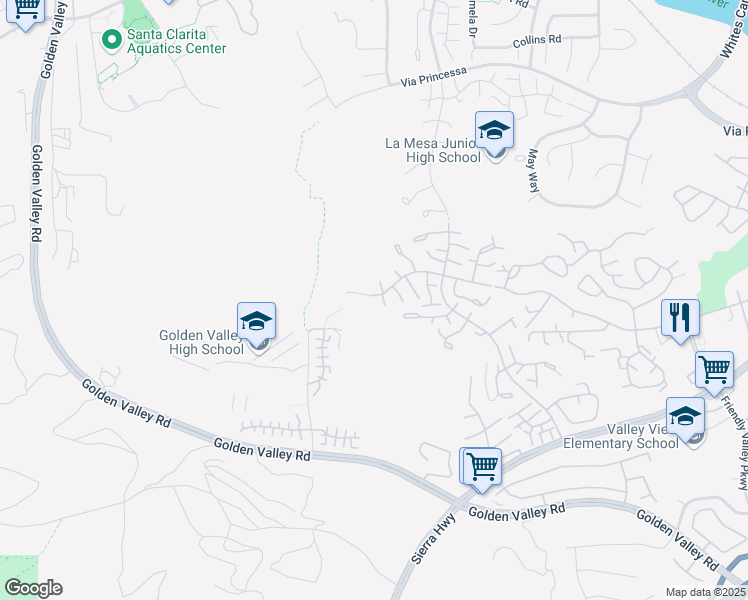 map of restaurants, bars, coffee shops, grocery stores, and more near 26817 Avenue Of The Oaks in Santa Clarita