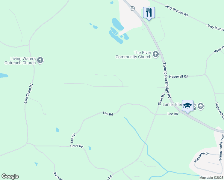 map of restaurants, bars, coffee shops, grocery stores, and more near 5019 Bird Road in Gainesville