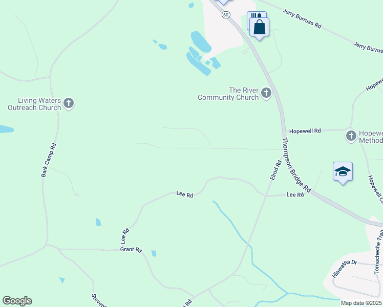 map of restaurants, bars, coffee shops, grocery stores, and more near 5019 Bird Road in Gainesville