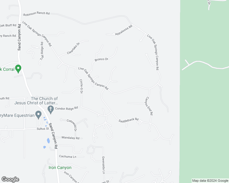 map of restaurants, bars, coffee shops, grocery stores, and more near 15531 Live Oak Springs Canyon Road in Los Angeles County