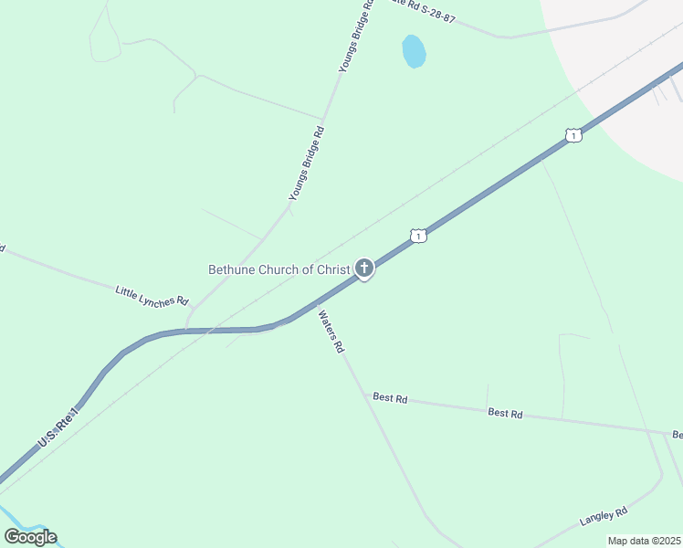 map of restaurants, bars, coffee shops, grocery stores, and more near 3622 Jefferson Davis Highway in Bethune