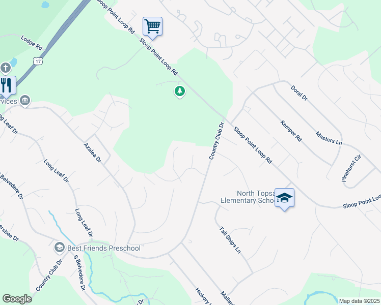 map of restaurants, bars, coffee shops, grocery stores, and more near 69 Covey Court in Hampstead
