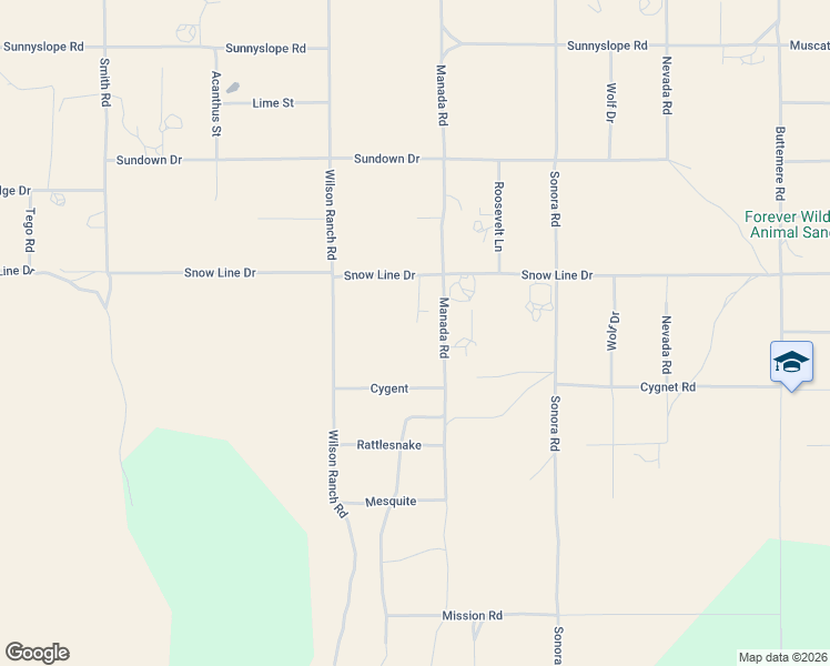 map of restaurants, bars, coffee shops, grocery stores, and more near 6677 Snow Line Drive in Phelan