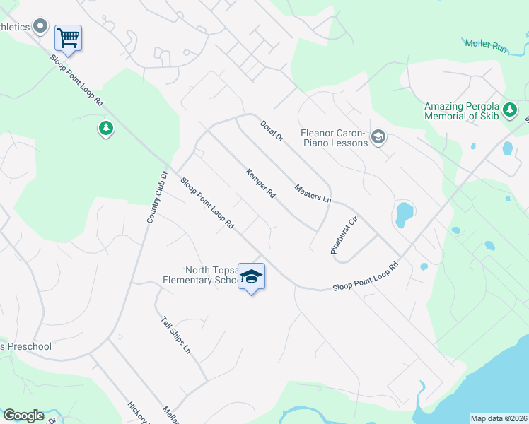 map of restaurants, bars, coffee shops, grocery stores, and more near 68 Strawberry Fields Way in Hampstead