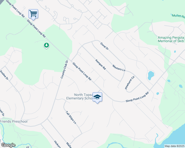 map of restaurants, bars, coffee shops, grocery stores, and more near 43 Silo Court in Hampstead