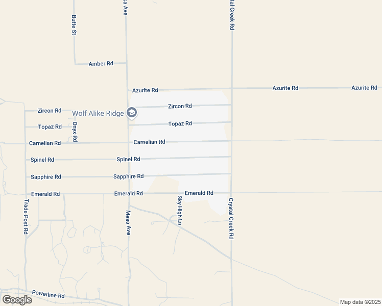 map of restaurants, bars, coffee shops, grocery stores, and more near 32758 Spinel Road in Lucerne Valley