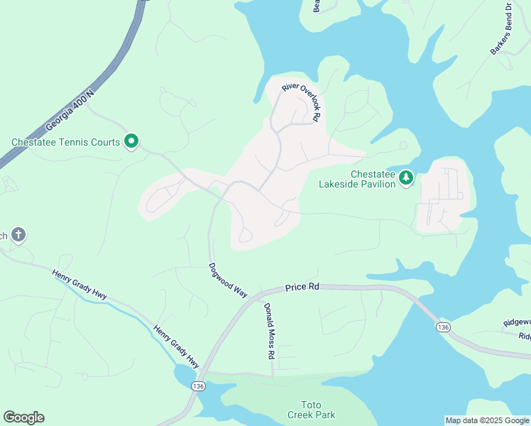 map of restaurants, bars, coffee shops, grocery stores, and more near 648 Dogwood Way in Dawsonville