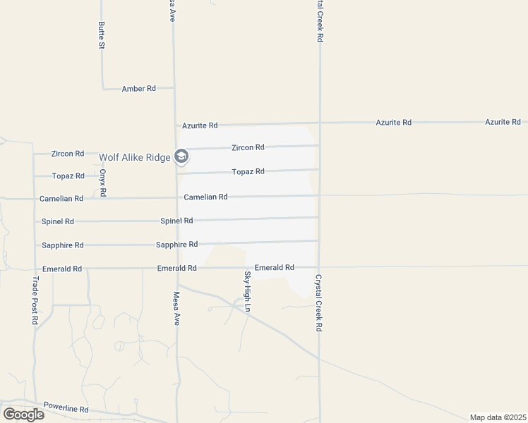 map of restaurants, bars, coffee shops, grocery stores, and more near 32758 Spinel Road in Lucerne Valley
