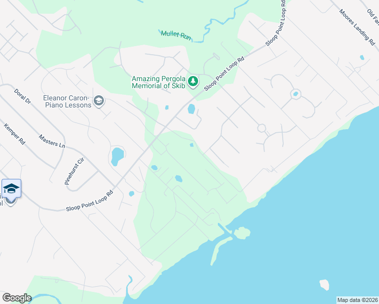 map of restaurants, bars, coffee shops, grocery stores, and more near 254 Red Fox Trail in Hampstead
