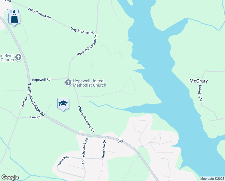 map of restaurants, bars, coffee shops, grocery stores, and more near 4763 Newton Drive in Gainesville