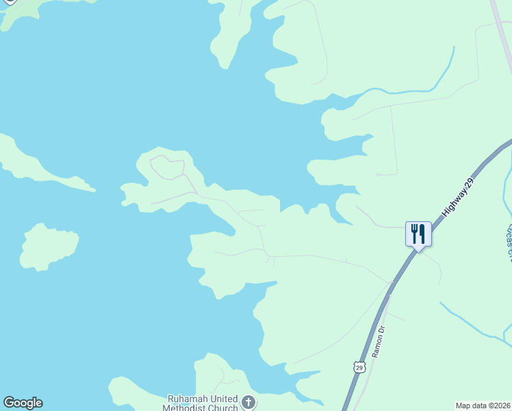 map of restaurants, bars, coffee shops, grocery stores, and more near 109 Blue Bird Lane in Starr