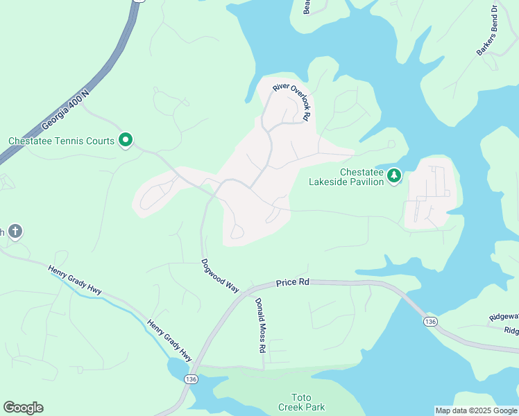 map of restaurants, bars, coffee shops, grocery stores, and more near 648 Dogwood Way in Dawsonville