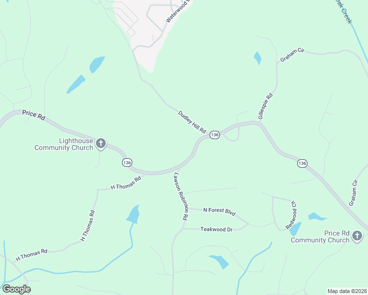 map of restaurants, bars, coffee shops, grocery stores, and more near 5152 Price Road in Gainesville