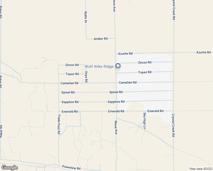map of restaurants, bars, coffee shops, grocery stores, and more near 32439 Carnelian Road in Lucerne Valley