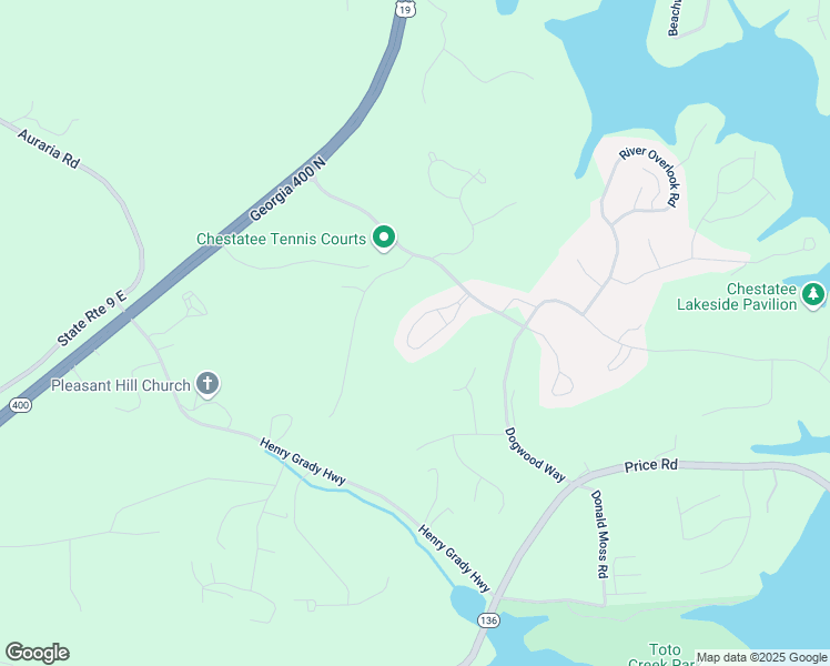 map of restaurants, bars, coffee shops, grocery stores, and more near 147 Blue Heron Bluff in Dawsonville