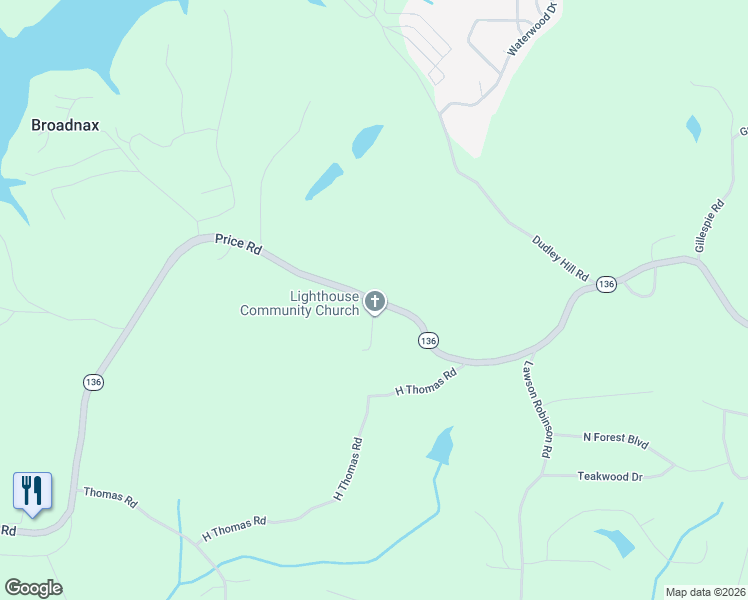 map of restaurants, bars, coffee shops, grocery stores, and more near 5326 Price Road in Gainesville