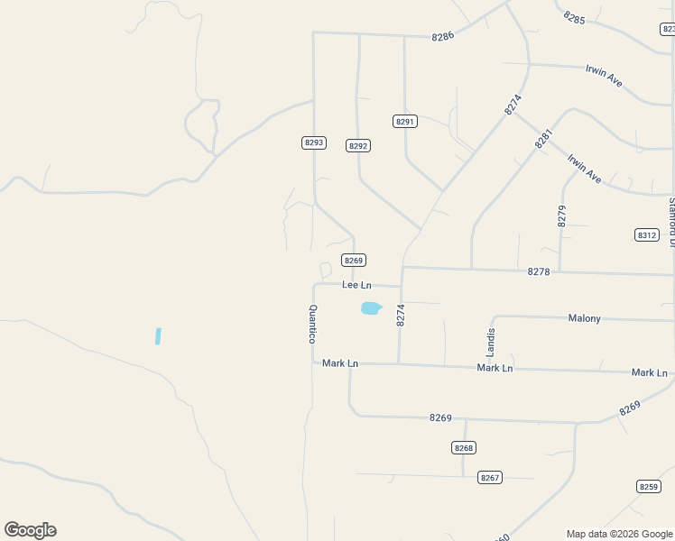 map of restaurants, bars, coffee shops, grocery stores, and more near County Road 8269 in Concho