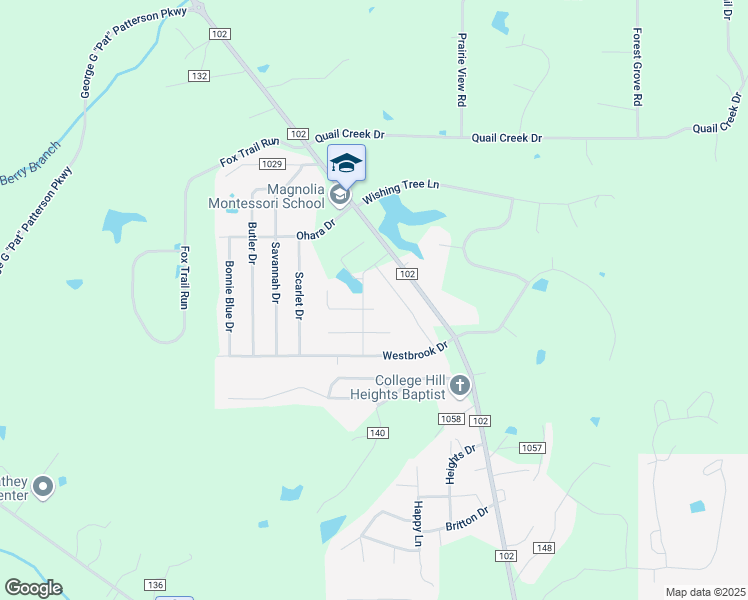 map of restaurants, bars, coffee shops, grocery stores, and more near 1703 Rhett's Drive in Oxford