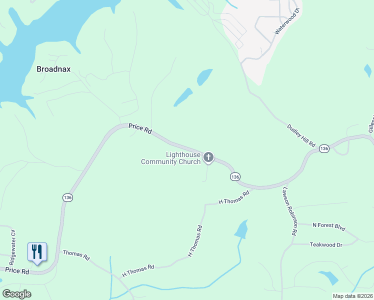 map of restaurants, bars, coffee shops, grocery stores, and more near 5357 Price Road in Gainesville