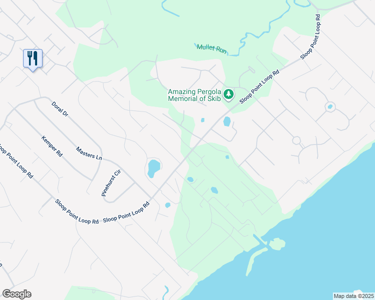 map of restaurants, bars, coffee shops, grocery stores, and more near Sailor Sky Way in Pender County