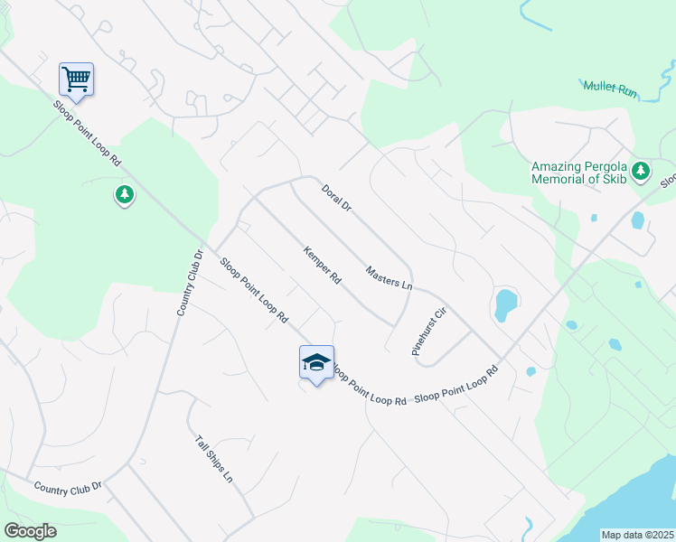 map of restaurants, bars, coffee shops, grocery stores, and more near 328 Kemper Road in Hampstead
