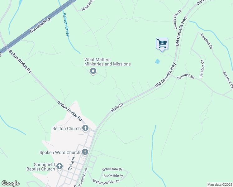 map of restaurants, bars, coffee shops, grocery stores, and more near 6726 Miller Drive in Lula