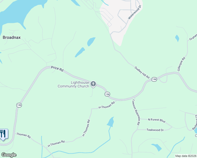 map of restaurants, bars, coffee shops, grocery stores, and more near 5298 Price Road in Gainesville