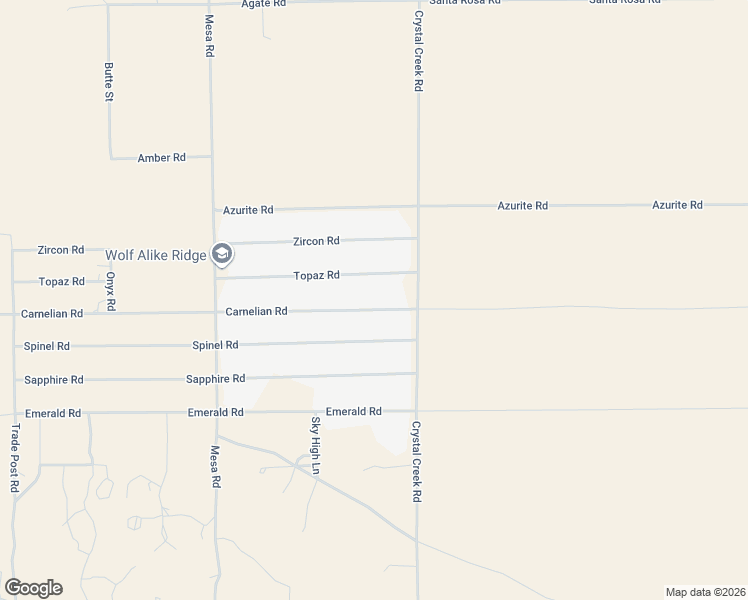 map of restaurants, bars, coffee shops, grocery stores, and more near 32834 Carnelian Road in Lucerne Valley
