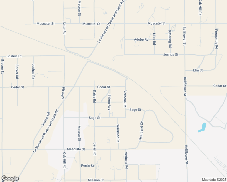 map of restaurants, bars, coffee shops, grocery stores, and more near 8485 Salem Avenue in Hesperia