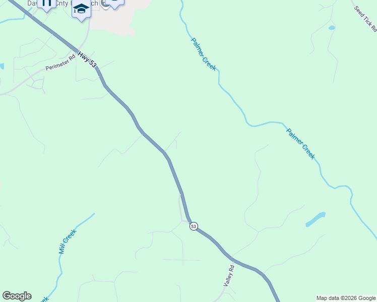 map of restaurants, bars, coffee shops, grocery stores, and more near 1604 Georgia 53 in Dawsonville
