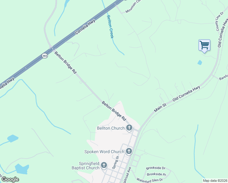 map of restaurants, bars, coffee shops, grocery stores, and more near 6668 Belton Bridge Road in Lula