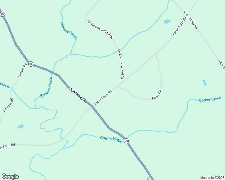 map of restaurants, bars, coffee shops, grocery stores, and more near 2520 Sauer Farm Road in Honea Path