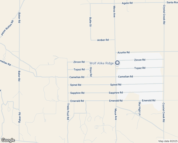 map of restaurants, bars, coffee shops, grocery stores, and more near 8346 Onyx Road in Lucerne Valley