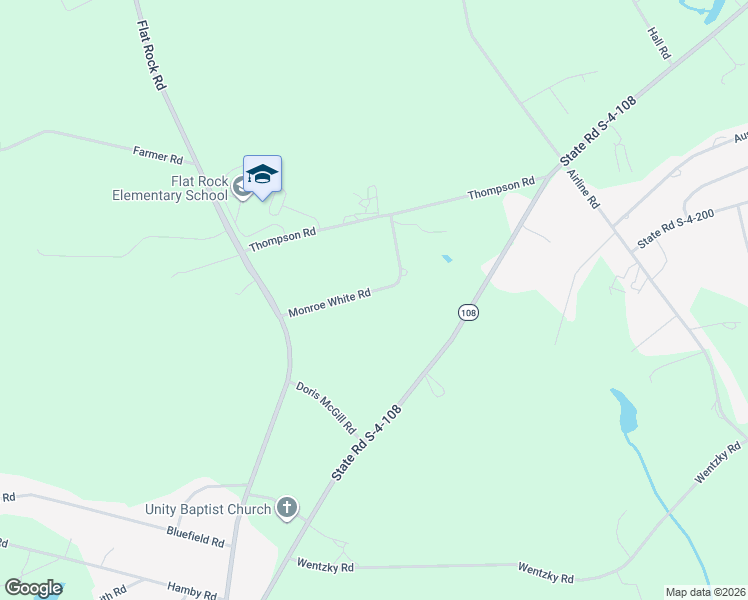 map of restaurants, bars, coffee shops, grocery stores, and more near 1032 Monroe White Road in Anderson