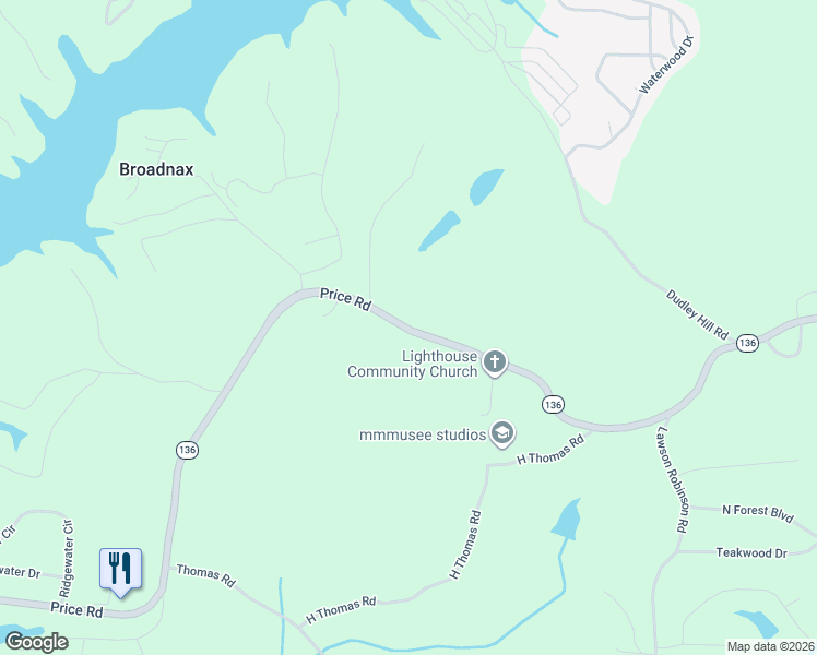 map of restaurants, bars, coffee shops, grocery stores, and more near 5375 Price Road in Gainesville