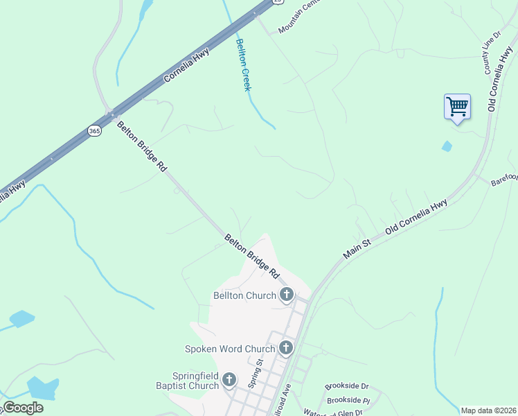 map of restaurants, bars, coffee shops, grocery stores, and more near 6668 Belton Bridge Road in Lula