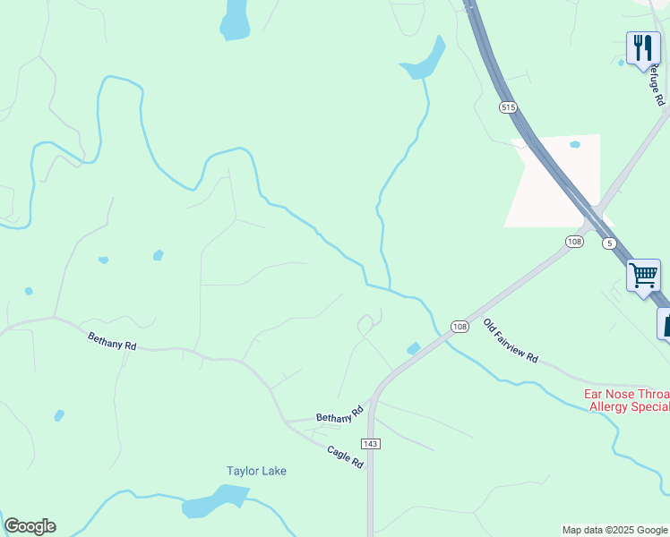 map of restaurants, bars, coffee shops, grocery stores, and more near 351 Danburg Court in Jasper