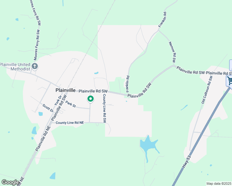 map of restaurants, bars, coffee shops, grocery stores, and more near 733 Plainville Road Southwest in Plainville