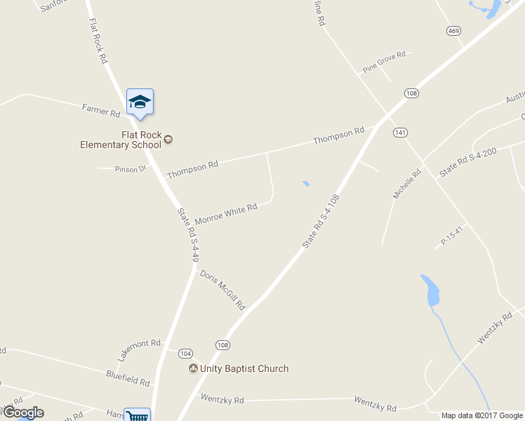 map of restaurants, bars, coffee shops, grocery stores, and more near 1032 Monroe White Road in Anderson